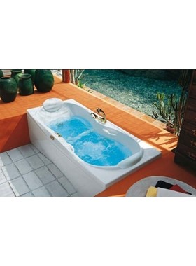 JANUS 180X80 BY JACUZZI MADE IN ITALY- ΜΠΑΝΙΕΡΑ ΥΔΡΟΜΑΣΑΖ ΟΡΘΟΓΩΝΙΑ (9443-010) με μπαταρία και ποδιές
