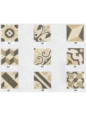 PATCH BEIGE 20X20 - ΠΛΑΚΙΔΙΟ VINTAGE ΜΠΑΝΙΟΥ / ΚΟΥΖΙΝΑΣ (PATCHWORK ΣΤΥΛ)