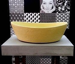 VENICE YELLOW 54X35,5 CM - ΧΕΙΡΟΠΟΙΗΤΟΣ ΚΙΤΡΙΝΟΣ ΟΒΑΛ ΝΙΠΤΗΡΑΣ