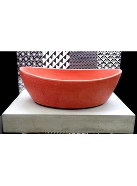 VENICE RED 54X35,5 CM - ΧΕΙΡΟΠΟΙΗΤΟΣ ΚΟΚΚΙΝΟΣ ΟΒΑΛ ΝΙΠΤΗΡΑΣ