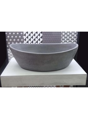 VENICE DARK GREY 54X35,5 CM - ΧΕΙΡΟΠΟΙΗΤΟΣ ΑΝΘΡΑΚΙ ΟΒΑΛ ΝΙΠΤΗΡΑΣ