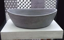 VENICE DARK GREY 54X35,5 CM - ΧΕΙΡΟΠΟΙΗΤΟΣ ΑΝΘΡΑΚΙ ΟΒΑΛ ΝΙΠΤΗΡΑΣ