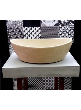 VENICE SAND 54X35,5 CM - ΧΕΙΡΟΠΟΙΗΤΟΣ ΜΠΕΖ ΟΒΑΛ ΝΙΠΤΗΡΑΣ