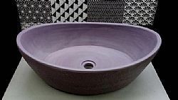 VENICE PURPLE 54X35,5 CM - ΧΕΙΡΟΠΟΙΗΤΟΣ ΜΩΒ ΟΒΑΛ ΝΙΠΤΗΡΑΣ