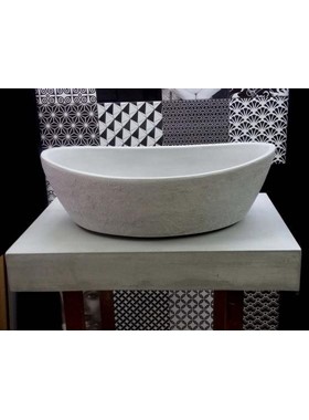 VENICE LIGHT GREY 54X35,5 CM - ΧΕΙΡΟΠΟΙΗΤΟΣ ΓΚΡΙ ΟΒΑΛ ΝΙΠΤΗΡΑΣ