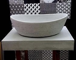 VENICE LIGHT GREY 54X35,5 CM - ΧΕΙΡΟΠΟΙΗΤΟΣ ΓΚΡΙ ΟΒΑΛ ΝΙΠΤΗΡΑΣ