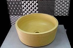 LINES YELLOW Φ40 CM - ΧΕΙΡΟΠΟΙΗΤΟΣ ΚΙΤΡΙΝΟΣ ΣΤΡΟΓΓΥΛΟΣ ΝΙΠΤΗΡΑΣ