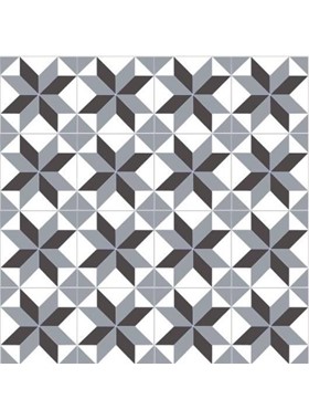 STELLA BLACK-GREY 20Χ20 - ΧΕΙΡΟΠΟΙΗΤΟ ΠΛΑΚΑΚΙ VINTAGE ΔΑΠΕΔΟΥ / ΤΟΙΧΟΥ