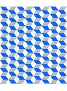 STAR GREY BLUE 20Χ20 - ΧΕΙΡΟΠΟΙΗΤΟ ΠΛΑΚΑΚΙ VINTAGE ΔΑΠΕΔΟΥ / ΤΟΙΧΟΥ