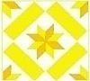 SQ YELLOW STAR 20Χ20 - ΧΕΙΡΟΠΟΙΗΤΟ ΠΛΑΚΑΚΙ VINTAGE ΔΑΠΕΔΟΥ / ΤΟΙΧΟΥ