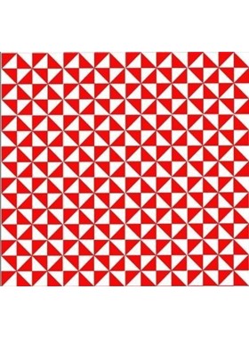 TRAI RED 20Χ20 - ΧΕΙΡΟΠΟΙΗΤΟ ΠΛΑΚΑΚΙ VINTAGE ΔΑΠΕΔΟΥ / ΤΟΙΧΟΥ