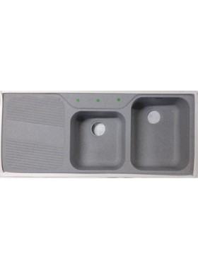 FRANKE ARG 621 (117X51,5) ΓΚΡΙ - ΠΑΓΚΟΣ ΑΡΙΣΤΕΡΑ - ΝΕΡΟΧΥΤΗΣ ΓΡΑΝΙΤΕΝΙΟΣ ΕΝΘΕΤΟΣ