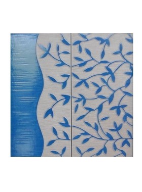 ΝΤΕΚΟΡ ΜΠΑΝΙΟΥ INDIA RAMAGE ONDA&BLU FASCIA 33X33 cm