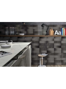 IRIS AURA SLATE GLOSSY 10X30 - ΑΝΘΡΑΚΙ ΠΛΑΚΑΚΙ ΚΟΥΖΙΝΑΣ ΓΥΑΛΙΣΤΕΡΟ