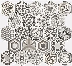 HARMONY B&W PATCHWORK 17.5X20 - ΓΡΑΝΙΤΟΠΛΑΚΑΚΙ ΕΞΑΓΩΝΟ