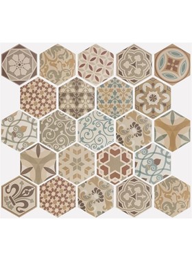 HARMONY COLOURS PATCHWORK 17.5X20 - ΓΡΑΝΙΤΟΠΛΑΚΑΚΙ ΕΞΑΓΩΝΟ