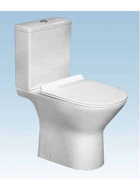 KERAFINA GENIUS KT1074 (61,5CM) - ΛΕΚΑΝΗ ΧΠ/ΟΑ OPEN RIMLESS ME ΚΑΘΙΣΜΑ SLIM SOFT