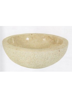 MARBLE CREAM Φ40 x H15 cm - ΜΑΡΜΑΡΙΝΟΣ ΝΙΠΤΗΡΑΣ ΕΠΙΤΡΑΠΕΖΙΟΣ