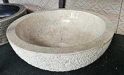 ROTODA CREAM Φ40 x H15 cm - ΠΕΤΡΙΝΟΣ ΝΙΠΤΗΡΑΣ ΕΠΙΤΡΑΠΕΖΙΟΣ ΣΤΡΟΓΓΥΛΟΣ