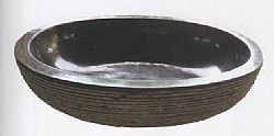 TERRALITE OVAL NERO 60 x 40 x H15 cm - ΠΕΤΡΙΝΟΣ ΝΙΠΤΗΡΑΣ ΕΠΙΤΡΑΠΕΖΙΟΣ