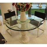 ΒΑΣΗ/ΚΟΛΩΝΑ ΠΕΡΙΤΕΧΝΗ ΓΙΑ ΤΗ ΣΤΗΡΙΞΗ ΚΡΥΣΤΑΛΛΟΥ Φ105CM - ΜΑΡΜΑΡΙΝΟ ΤΡΑΠΕΖΙ