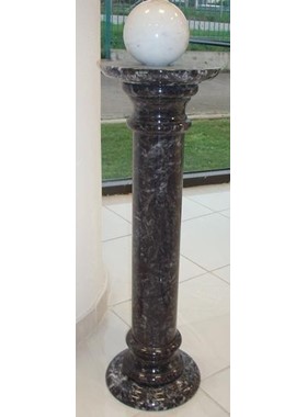 ΜΑΡΜΑΡΙΝΗ ΚΟΛΩΝΑ / ΑΝΘΟΣΤΗΛΗ ΑΠΟ ΜΑΥΡΟ ΜΑΡΜΑΡΟ Φ23 Χ 72CM