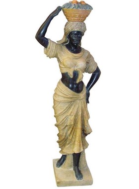 LA DONNA D'AFRICA H180cm - ΑΓΑΛΜΑΤΑ ΑΠΟ ΦΥΣΙΚΟ ΜΑΡΜΑΡΟ / STATUE OF A WOMAN MADE OF MARBLE