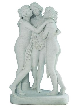 TRE GRAZIE 50X100X165cm - ΓΛΥΠΤO ΑΠΟ ΜΑΡΜΑΡΟ ΤΡΕΙΣ ΧΑΡΙΤΕΣ - THE THREE GRACES MADE OF MARBLE