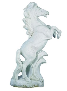 CAVALLO BIANCO 110X50X190cm - ΓΛΥΠΤΟ ΜΕΓΑΛΗΣ ΔΙΑΣΤΑΣΗΣ ΑΠΟ ΛΕΥΚΟ ΜΑΡΜΑΡΟ