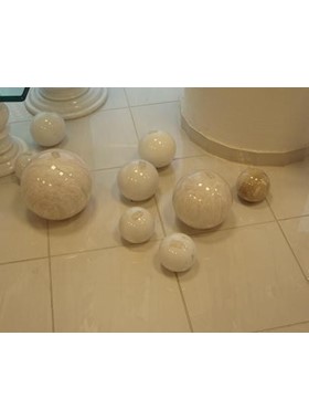 ΜΑΡΜΑΡΙΝΗ ΣΦΑΙΡΑ (ΜΠΑΛΛΑ) ΔΙΑΚΟΣΜΗΤΙΚΗ Φ12cm