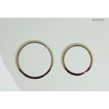 GEBERIT OMEGA 20 115.085.KK.1 - ΛΕΥΚΗ ΠΛΑΚΕΤΑ ΜΕ ΧΡΥΣΗ ΛΕΠΤΟΜΕΡΕΙΑ