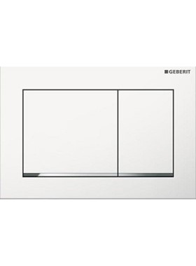 GEBERIT OMEGA 30 115.080.KJ.1 - ΛΕΥΚΗ ΠΛΑΚΕΤΑ ΜΕ ΧΡΩΜΕ ΓΥΑΛΙΣΤΕΡΗ ΛΕΠΤΟΜΕΡΕΙΑ