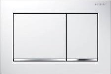 GEBERIT OMEGA 30 115.080.KL.1 - ΛΕΥΚΗ ΠΛΑΚΕΤΑ ΜΕ ΧΡΩΜΕ ΜΑΤ ΛΕΠΤΟΜΕΡΕΙΑ