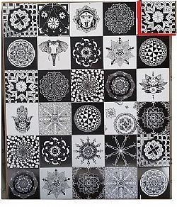 MUMBAI 20Χ20 - ΠΛΑΚΑΚΙA PATCHWORK ASIAN MOTIVES