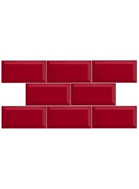 BISEL RED 10Χ20 - ΠΛΑΚΑΚΙ ΚΟΚΚΙΝΟ ΓΥΑΛΙΣΤΕΡΟ ΜΠΙΖΕΛΑΤΟ