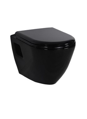 RZ BLACK - ΜΑΥΡΗ ΚΡΕΜΑΣΤΗ ΛΕΚΑΝΗ ΜΕ ΚΑΘΙΣΜΑ SOFT CLOSING