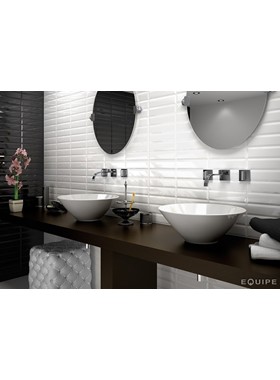 EQUIPE METRO WHITE - BLACK 7.5X15cm - ΠΛΑΚΑΚΙ ΤΟΥΒΛΑΚΙ