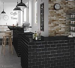 EQUIPE METRO BLACK 7.5X15cm - ΠΛΑΚΑΚΙΑ ΜΠΑΝΙΟΥ 12736