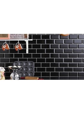 EQUIPE METRO BLACK 7.5X15cm - ΚΕΡΑΜΙΚΑ ΠΛΑΚΑΚΙΑ ΜΠΑΝΙΟΥ 12736