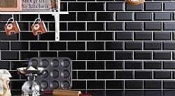 EQUIPE METRO BLACK 7.5X15cm - ΚΕΡΑΜΙΚΑ ΠΛΑΚΑΚΙΑ ΜΠΑΝΙΟΥ 12736