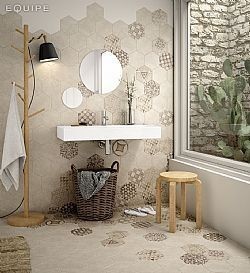 EQUIPE HEXATILE CEMENT SAND DECO GARDEN SAND 17.5X20cm - ΠΛΑΚΑΚΙΑ ΜΠΑΝΙΟΥ 22095