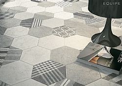 EQUIPE HEXATILE CEMENT WHITE GREY DECO GEO GREY 17.5X20cm - ΠΛΑΚΑΚΙΑ