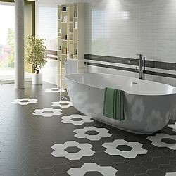 EQUIPE HEXATILE NEGRO AND BLANCO MAT 17.5X20cm - ΕΞΑΓΩΝΑ ΜΑΤ ΠΛΑΚΑΚΙΑ 20338 20339