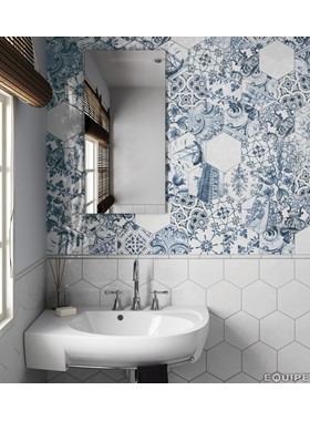 EQUIPE HEXATILE BLANCO BRILLO PATCHWORK LISBOA 17.6X20.1cm - 23216 20519