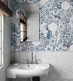 EQUIPE HEXATILE BLANCO BRILLO PATCHWORK LISBOA 17.6X20.1cm - 23216 20519