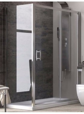 ΚΑΜΠΙΝΑ ΟΡΘΟΓΩΝΙΑ F500+SN10 (130x70xY190cm) - ΔΙΑΦΑΝΟ ΚΡΥΣΤΑΛΛΟ ΚΑΤΑ ΤΩΝ ΑΛΑΤΩΝ