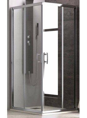 ΚΑΜΠΙΝΑ ΤΕΤΡΑΓΩΝΗ F100 (70x70xY190cm) - ΔΙΑΦΑΝΟ ΚΡΥΣΤΑΛΛΟ ΚΑΤΑ ΤΩΝ ΑΛΑΤΩΝ