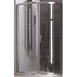 ΚΑΜΠΙΝΑ ΝΤΟΥΣΙΕΡΑΣ ΗΜΙΚΥΚΛΙΚΗ F200 (90x90xY190cm) - ΔΙΑΦΑΝΟ ΚΡΥΣΤΑΛΛΟ ΚΑΤΑ ΤΩΝ ΑΛΑΤΩΝ