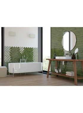 ALC  OLIVE 7.5Χ30 cm - ΠΡΑΣΙΝΟ ΛΕΙΟ ΠΛΑΚΑΚΙ ΚΟΥΖΙΝΑΣ ΑΠΟΧΡΩΣΗ ΕΛΙΑΣ