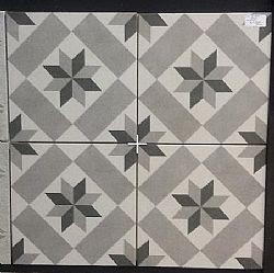 VINTAGE STAR GREY 25X25 - ΓΡΑΝΙΤΟΠΛΑΚΑΚΙ VINTAGE MADE IN SPAIN